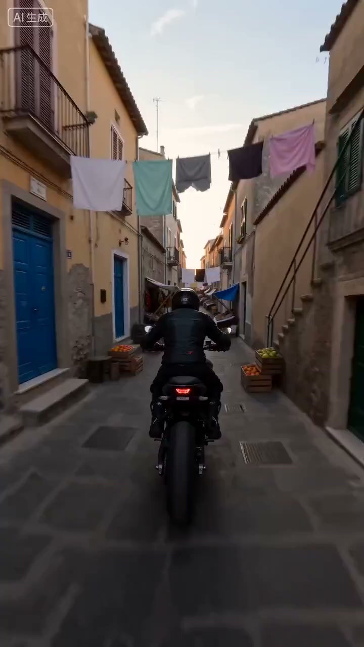 Mediterranean Cliff Motorcycle Chase