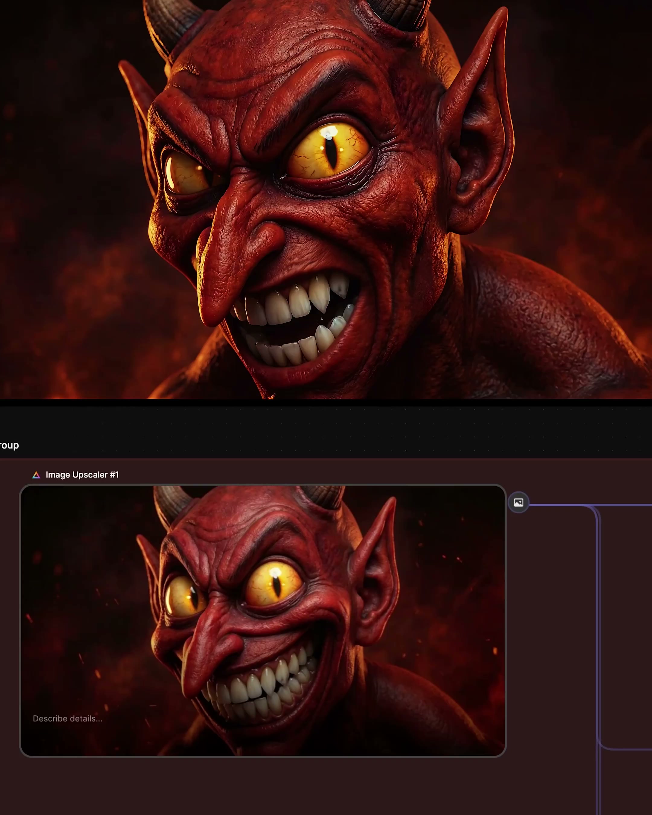 Close Up Shots Of Hell Devil