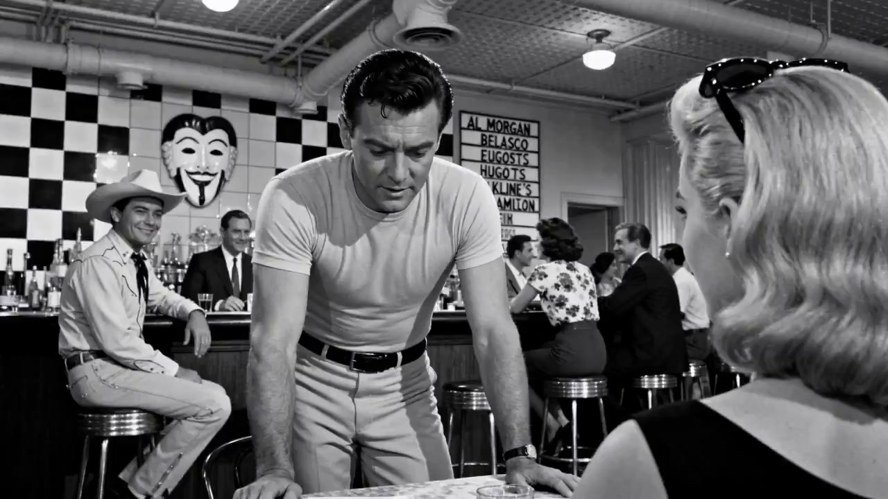 Vintage Diner Noir Encounter