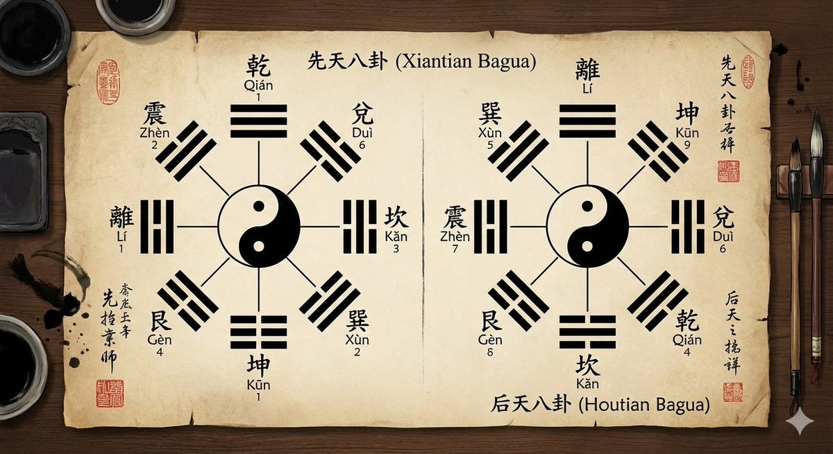 Ancient Manuscript Bagua Chart