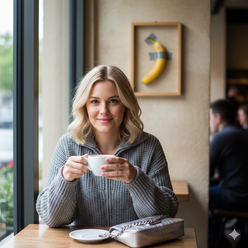 Soft Light Smiling Blonde Cafe