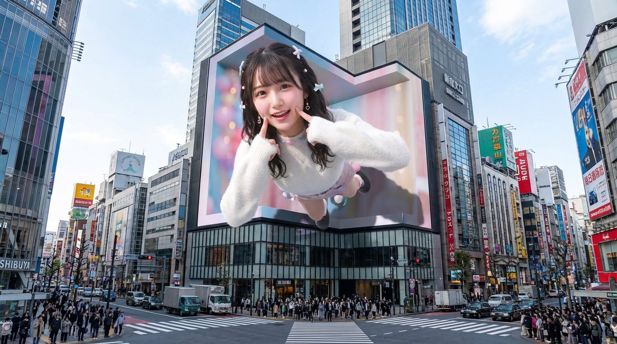 Bustling Shinjuku 3d Screen Wonder