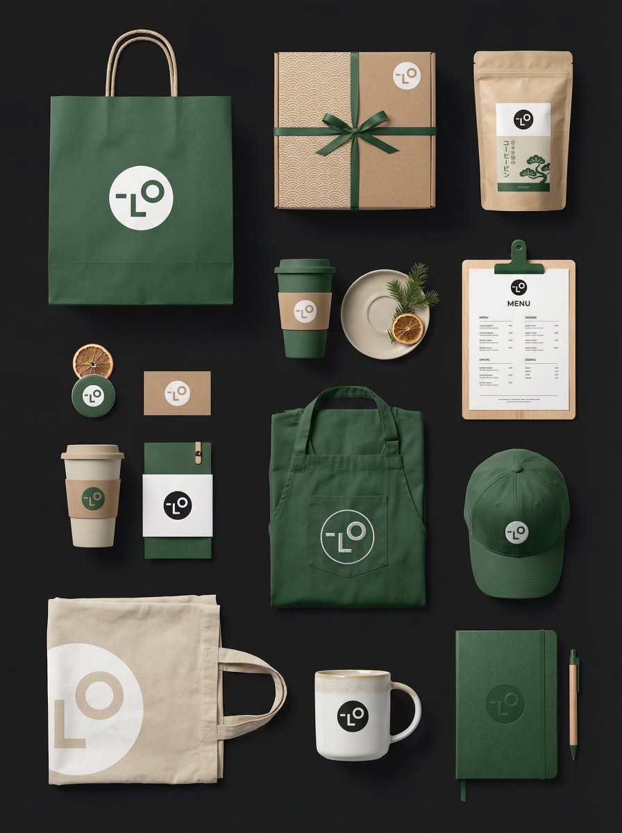 Forest Minimalist Brand Mockup