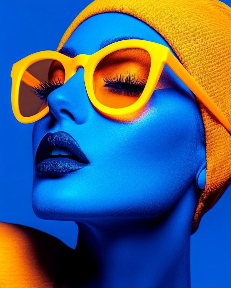 Neon Cyberpunk Fashion Portrait