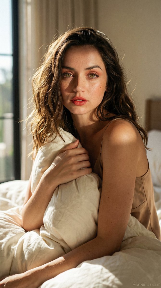 Sunlit Morning Bed Portrait