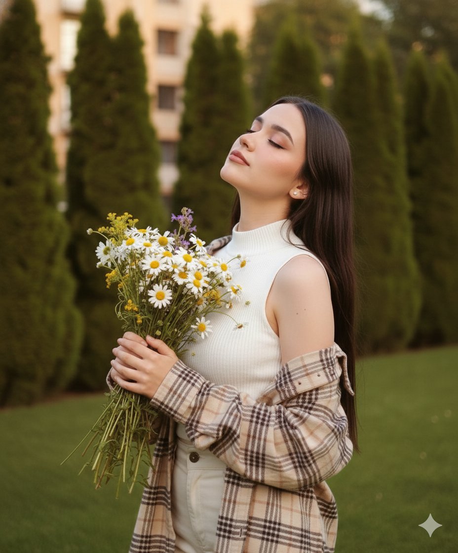 Dreamy Forest Flower Portrait