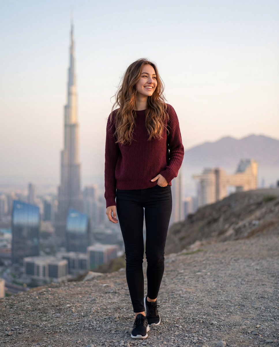 Dubai Tower Healing Light Portrait