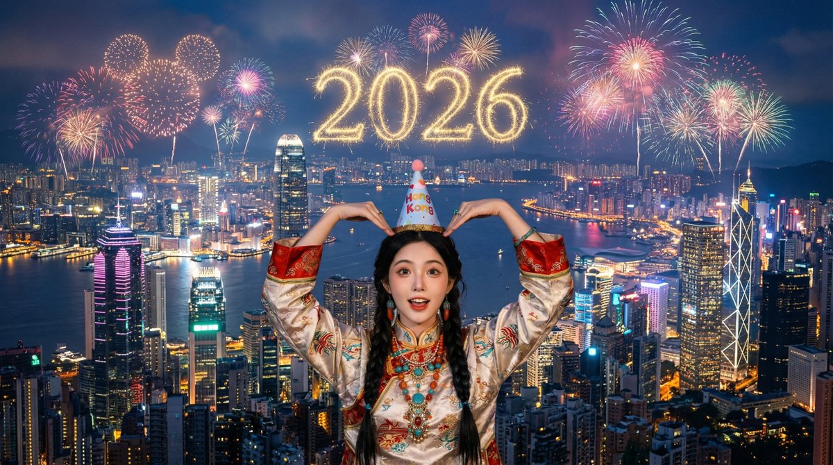 香港维多利亚港烟花秀