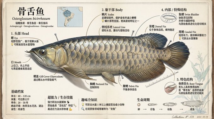博物馆展品级别的鱼类知识科普图谱