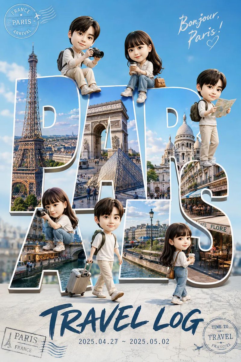 Chibi Travel Vlog City Poster