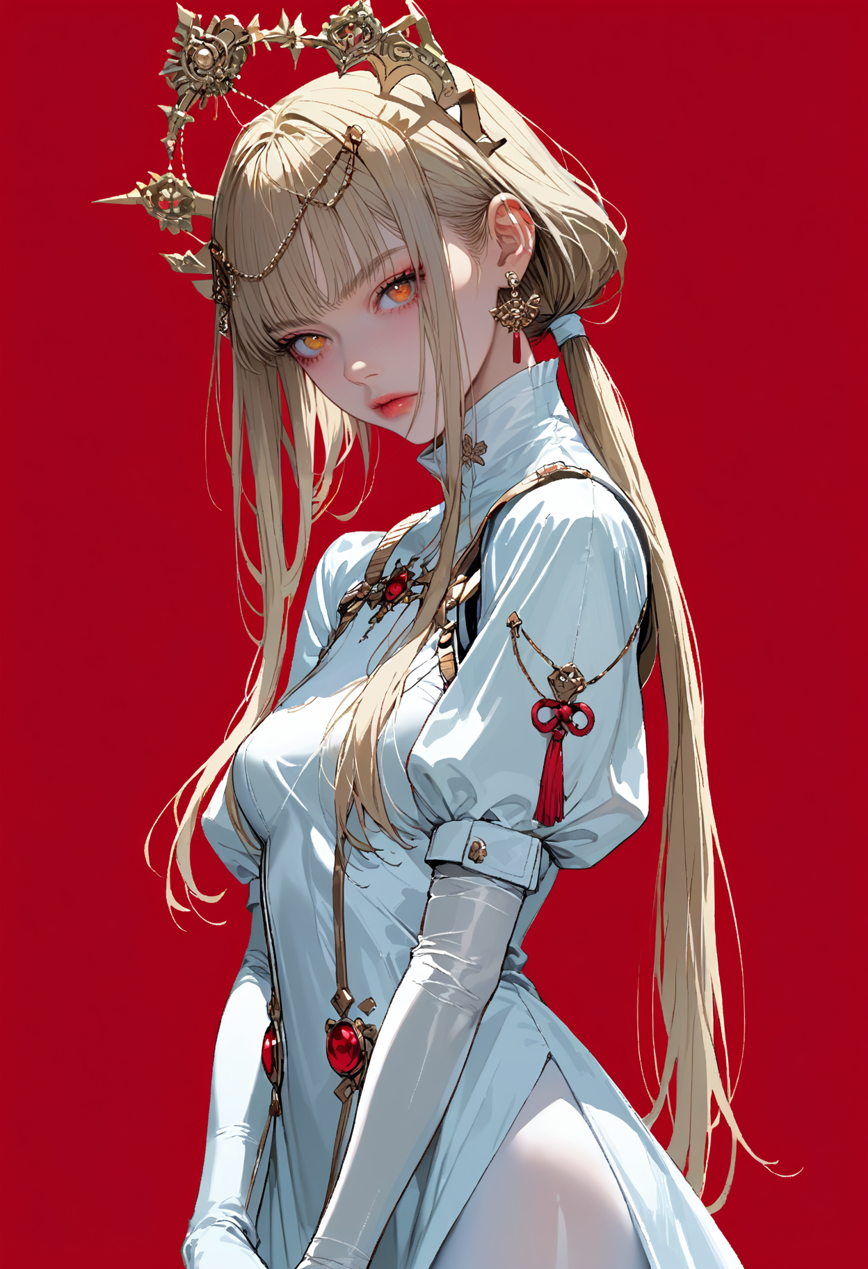 DucHaiten-Pony-XL (no-score) prompt: score_9, score_8_up, score_7_up,source_anime,1girl,blonde hair,long hair,low pon...
