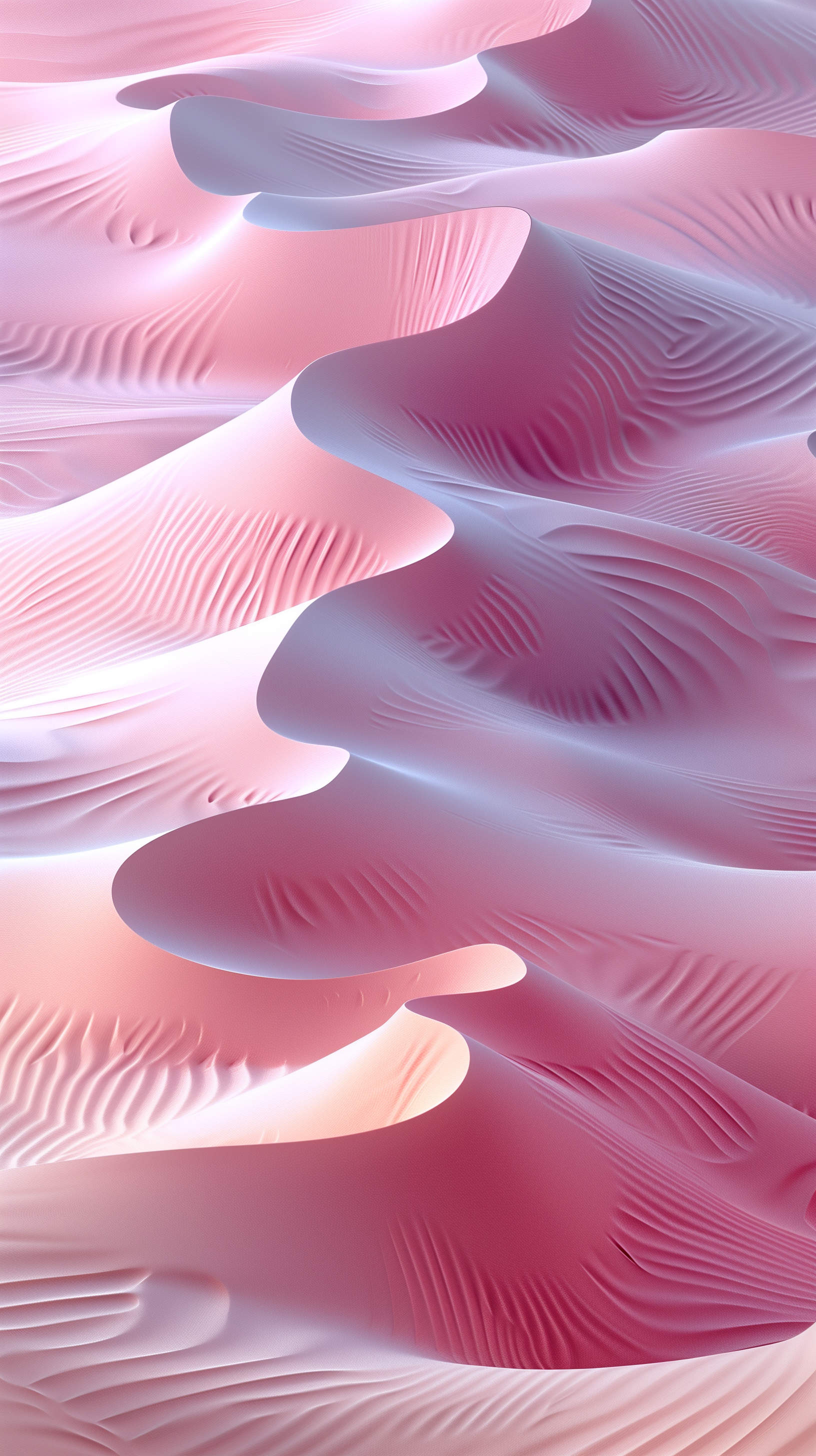 Midjourney prompt: abstract digital art, desert dunes and sand ripple textures on a dusky rose back...