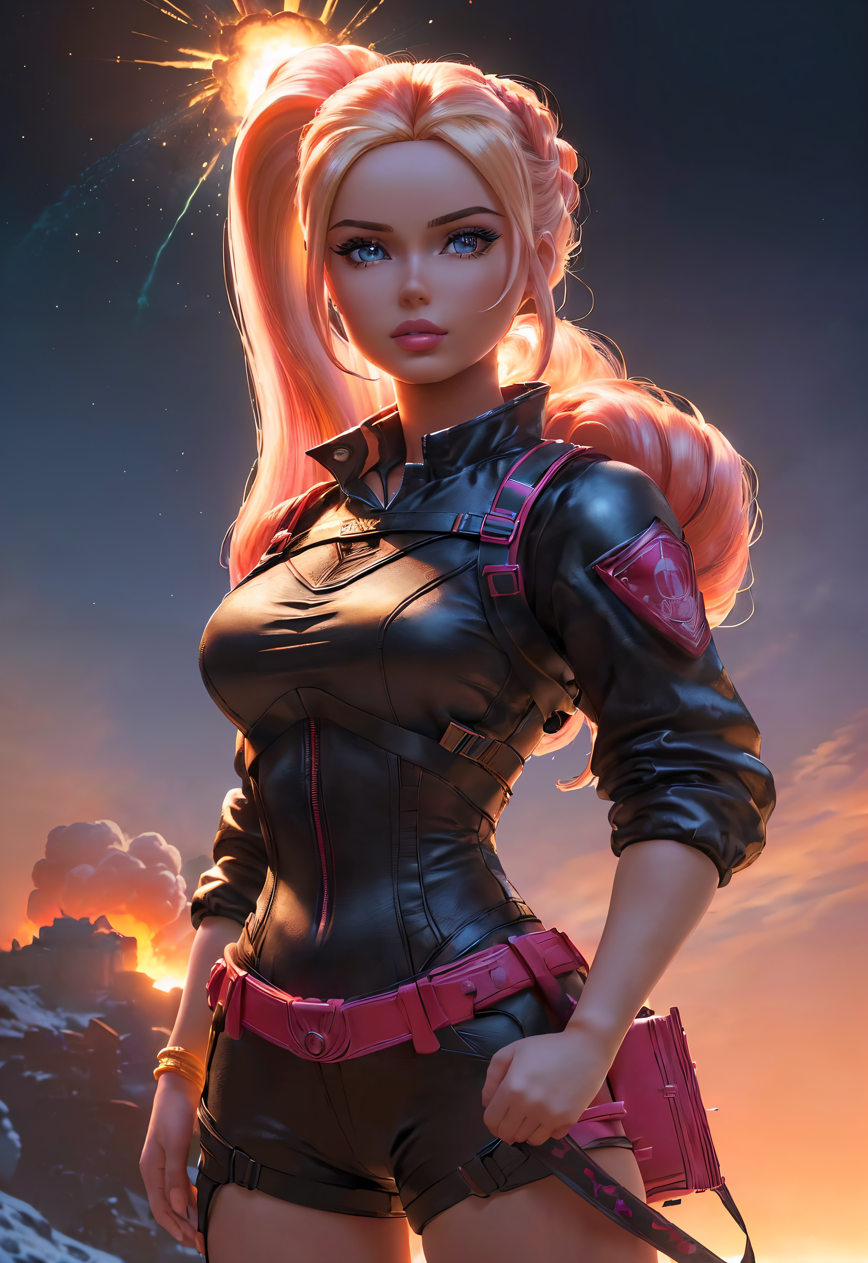 UnstableInkDream prompt: (masterpiece, award winning, highest quality:1.2), Modelshoot of (Barbie:1.1), M...