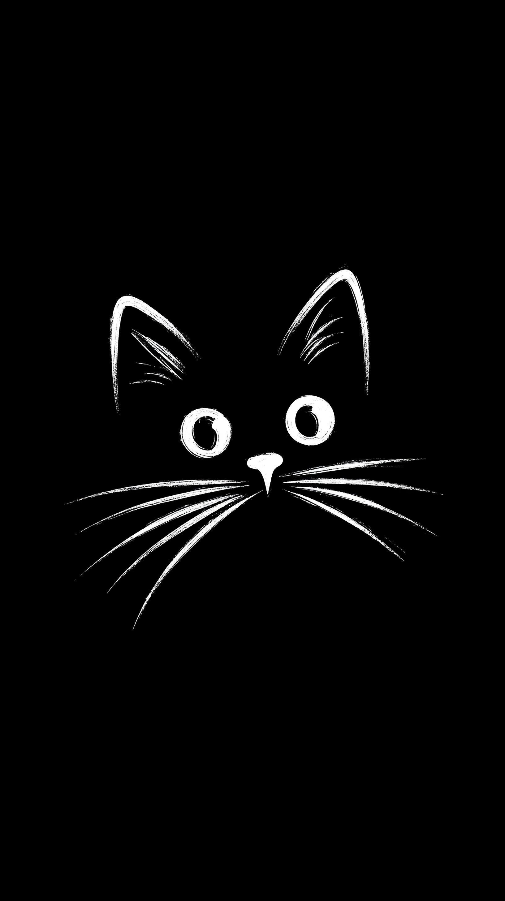 Midjourney prompt: simple line, cat frontal head portrait, minimal continuous contour, clean negati...