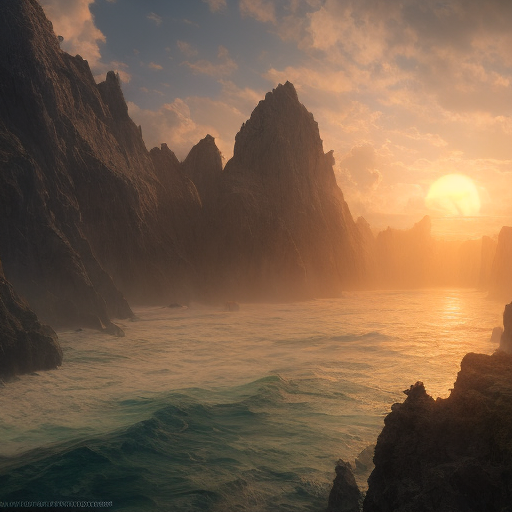 Openjourney prompt: photo of a ultra realistic sunset, dramatic light, pale sunrise, cinematic light...