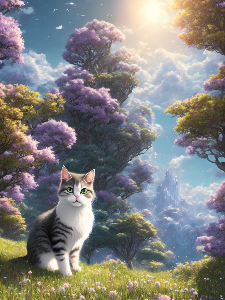 Openjourney prompt: poster of cat| animal| standing alone on hill| centered| detailed gorgeous face|...