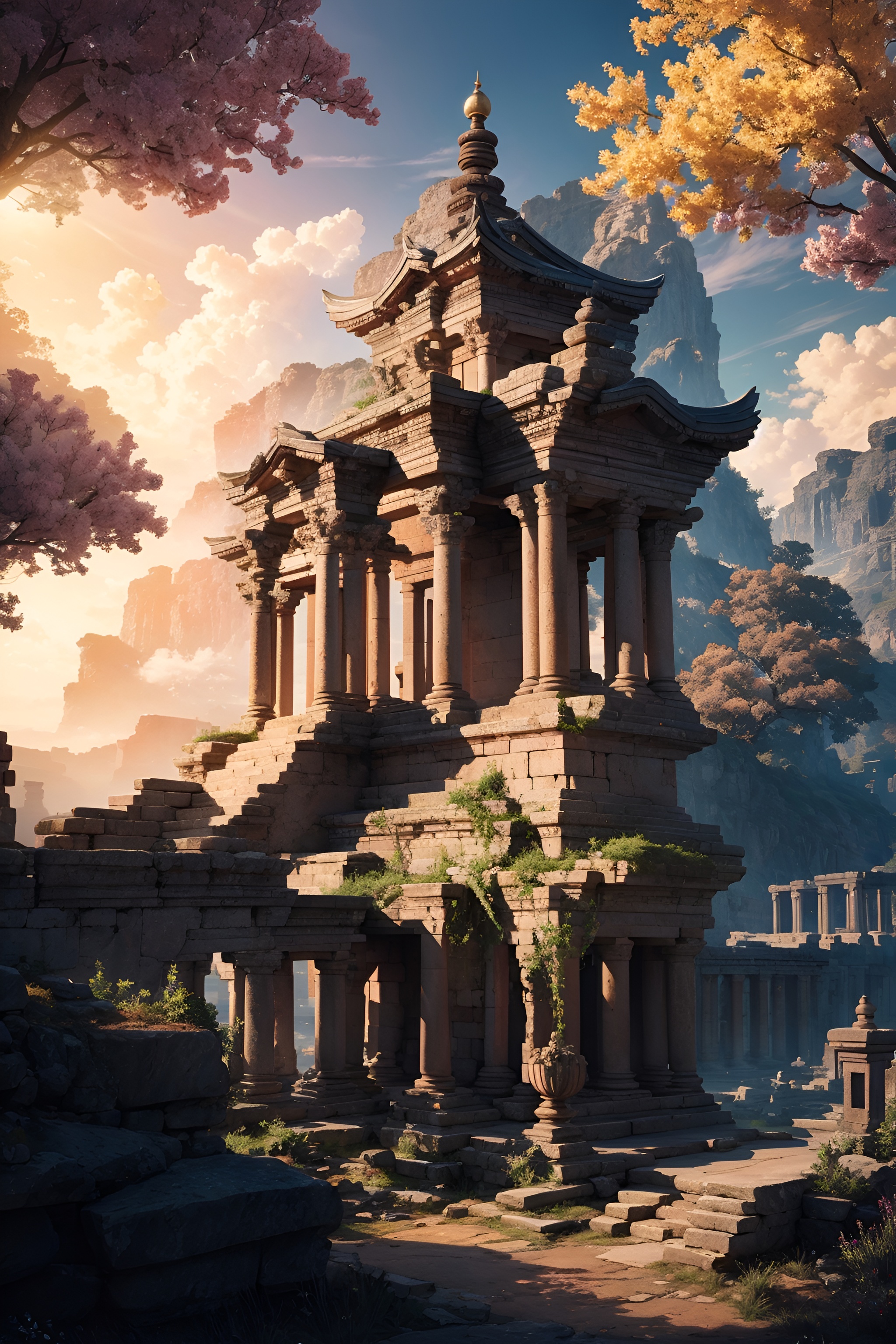 DreamShaper prompt: (masterpiece), (anime style), award winning, centered, Instagram able, ancient t...