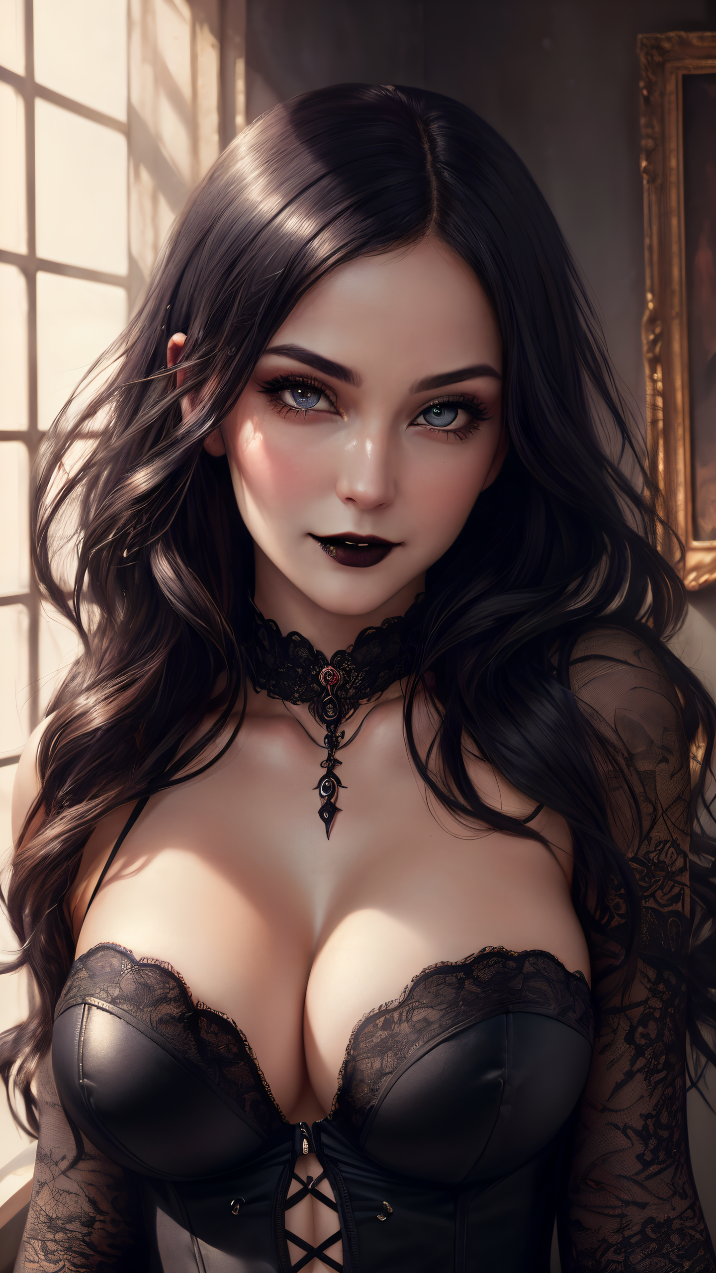 DreamShaper prompt: (highest quality , award-winning digital oil , masterpiece:1.3), 1girl, (evil go...