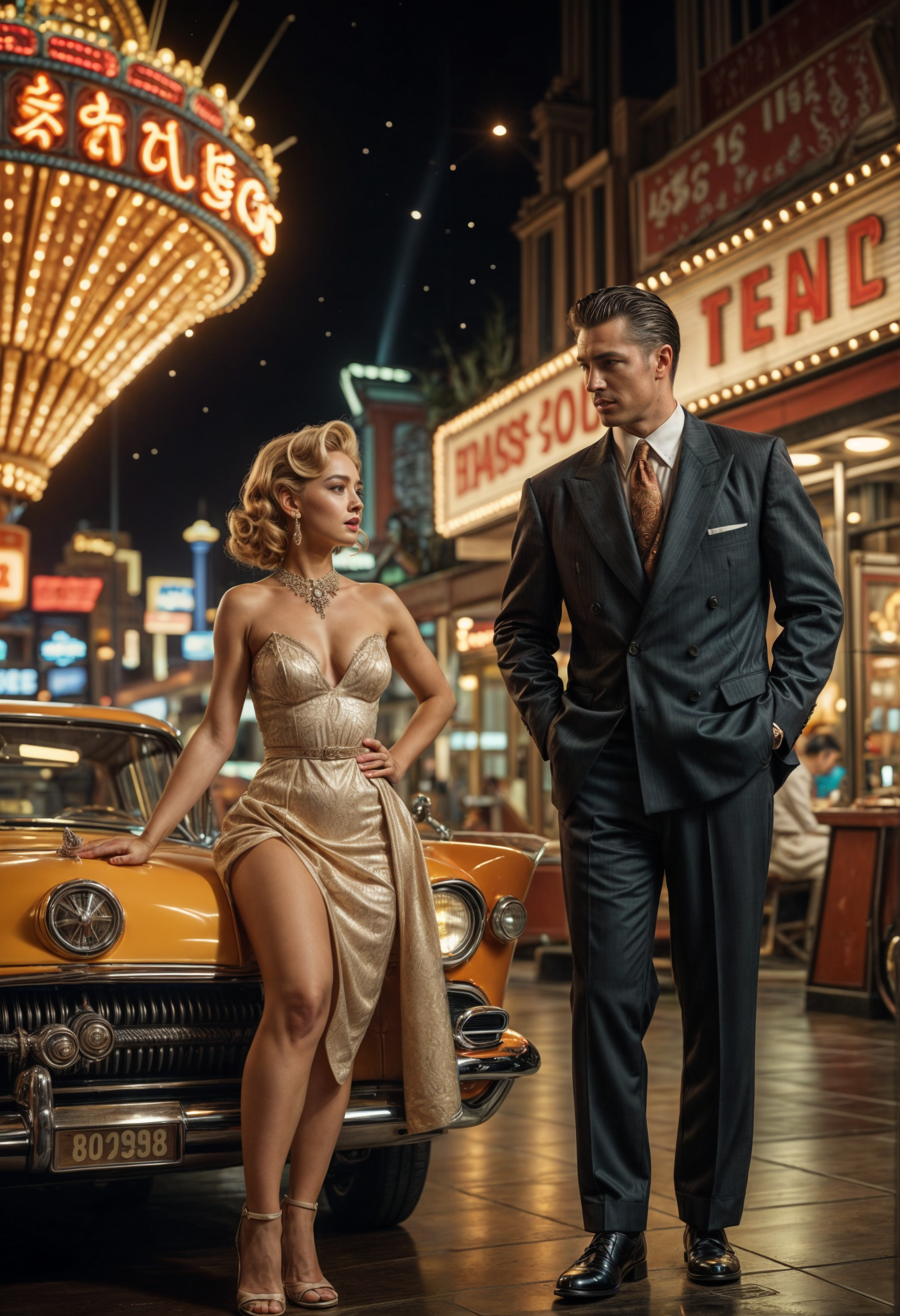 Stable Diffusion prompt: a scene in a retro movie,,1955 th style,epic scene,intricate details,dynamic lig...