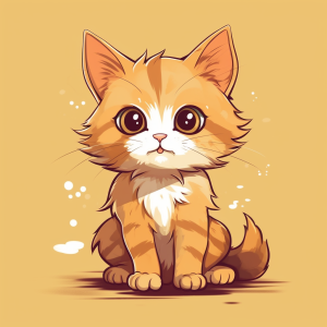 Midjourney prompt: Cute cat T-shirt vector, anime style, colored by Artgerm, vibrant, high-quality,...