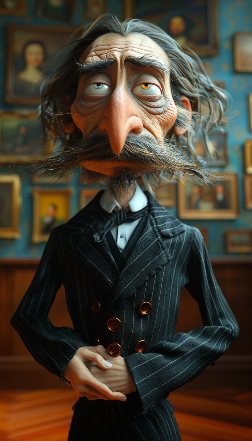 Midjourney prompt: style of disney animation, pre-world war ii school of paris, 32k uhd, character ...