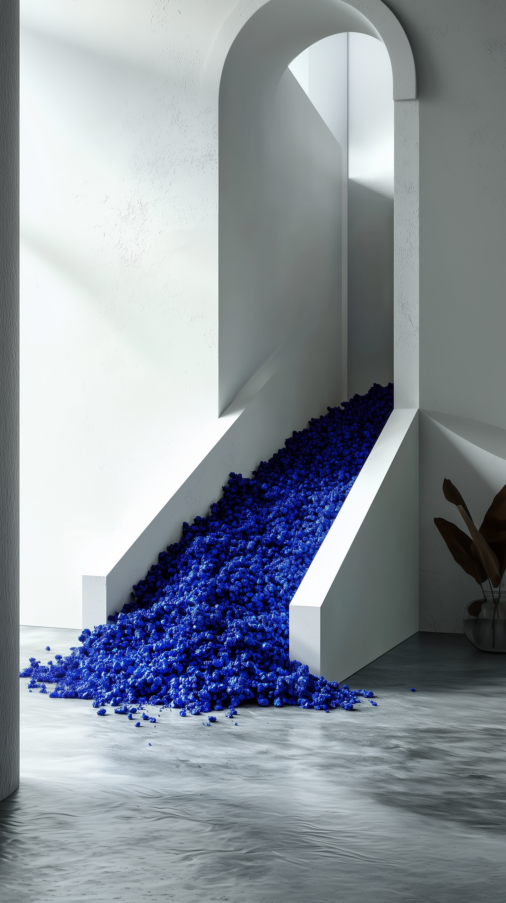 Midjourney prompt: generative image, high resolution, creative, minimalist atrium, featuring of min...