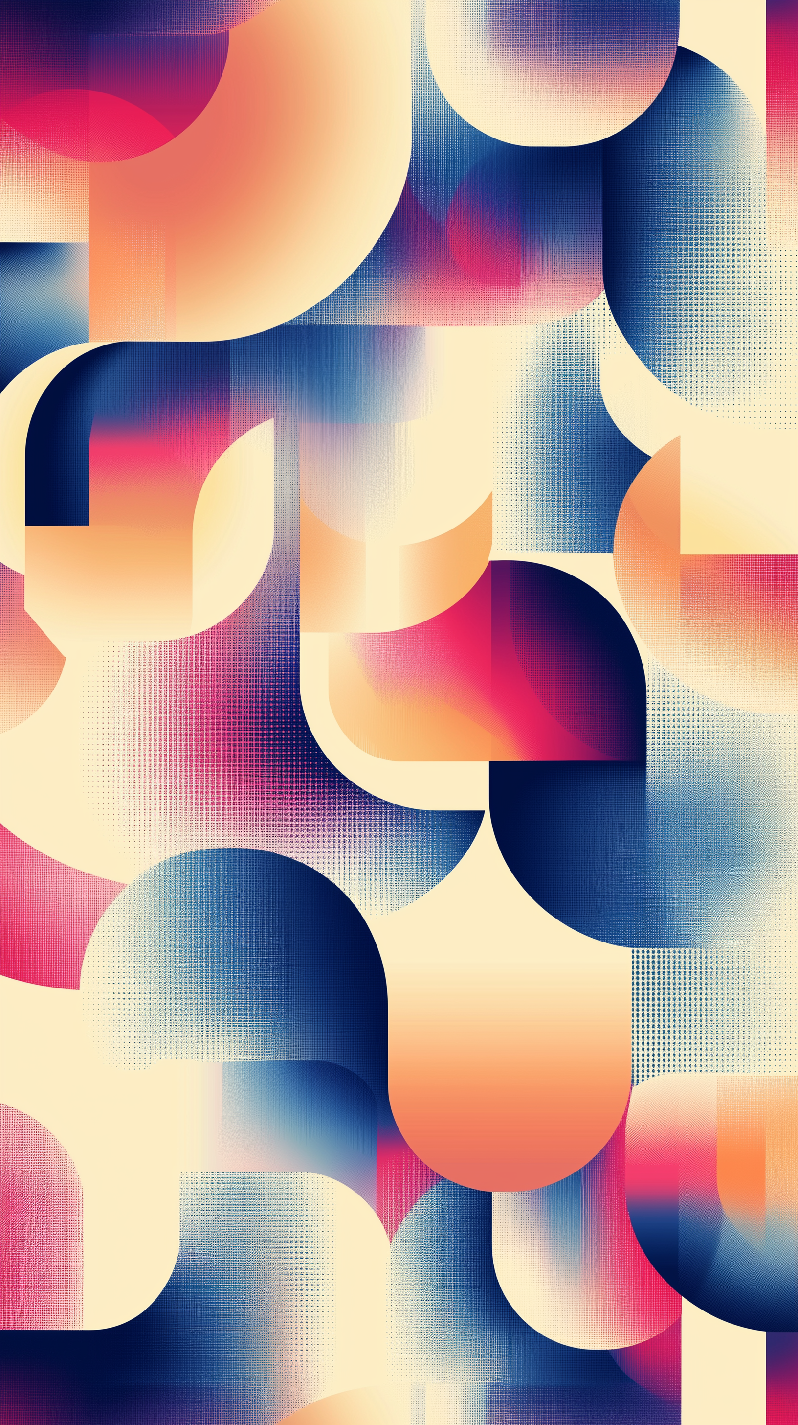 Midjourney prompt: abstract geometric pattern with intricate details, combining bold shapes and sof...