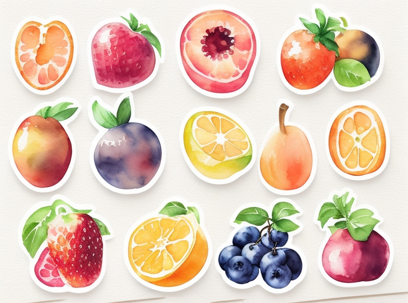 DreamShaper prompt: 10 emoji stickers, all the page full of stickers, watercolor design, watercolor ...