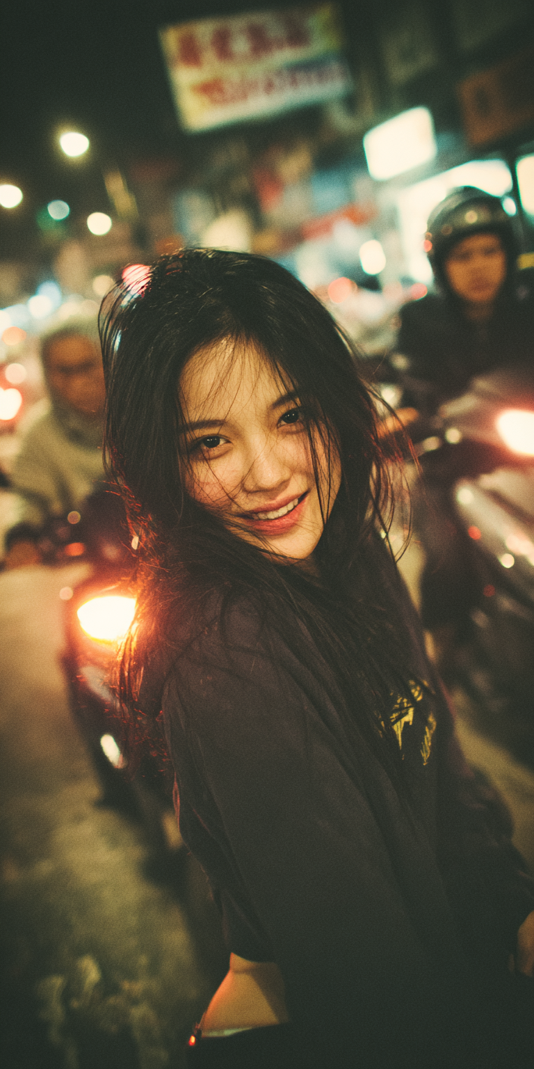 Midjourney prompt: woman, slight smile, shot on a Canon A7 III --no freckles --chaos 75 --ar 1:2 --...