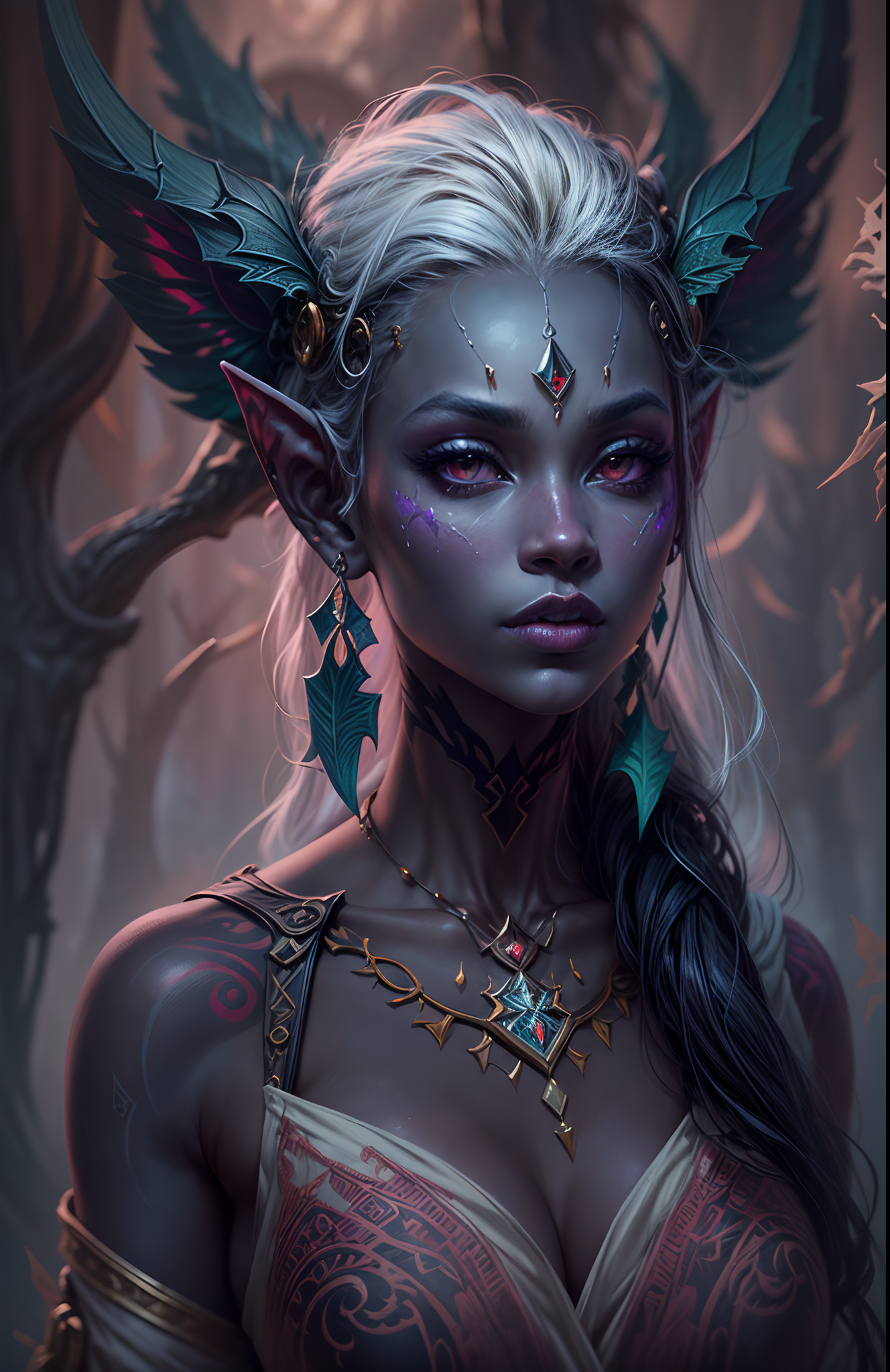 ReV Animated prompt: masterpiece, concept art, centered, beautiful and aesthetic, oil painting, gouac...