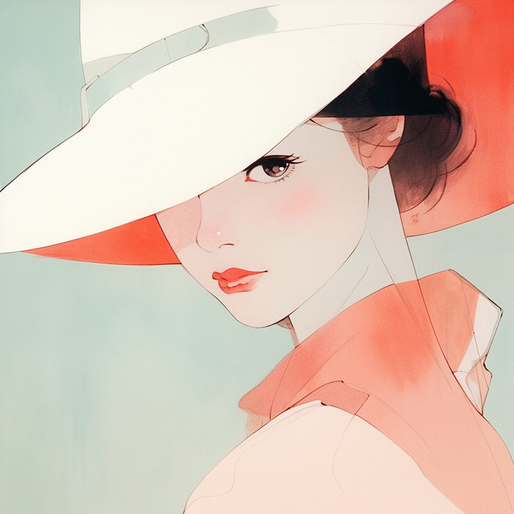 Midjourney prompt: Premium vintage illustration design, art by Coby Whitmore, bold color and line, ...
