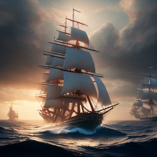 Openjourney prompt: photo of a ultra realistic sailing ship, dramatic light, pale sunrise, cinematic...