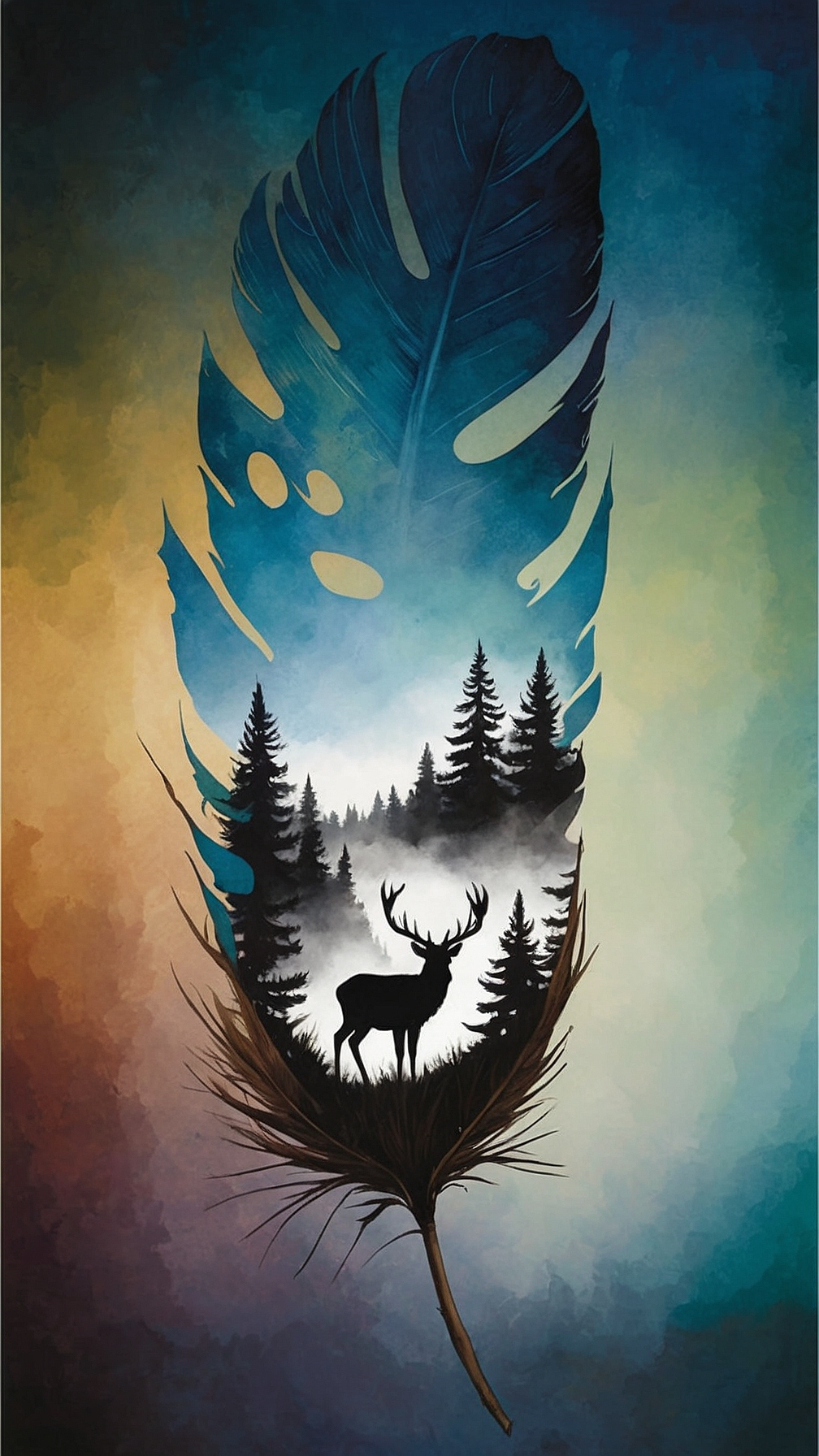 SD XL prompt: A mesmerizing and intricate artwork featuring a feather that captures the essenc...