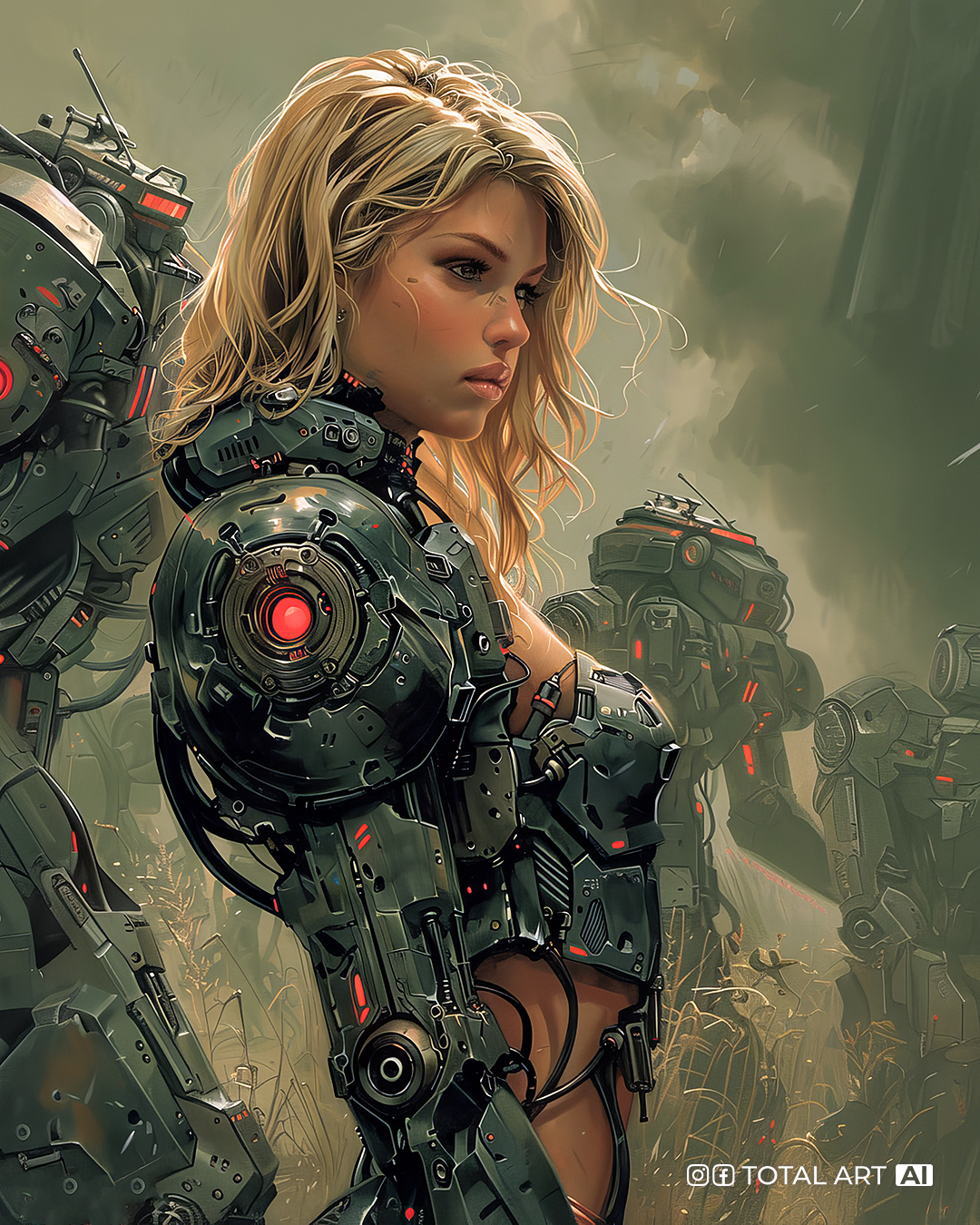 Midjourney prompt: Comic book cover illustration by Travis Charest style of 85 mm full body view, s...