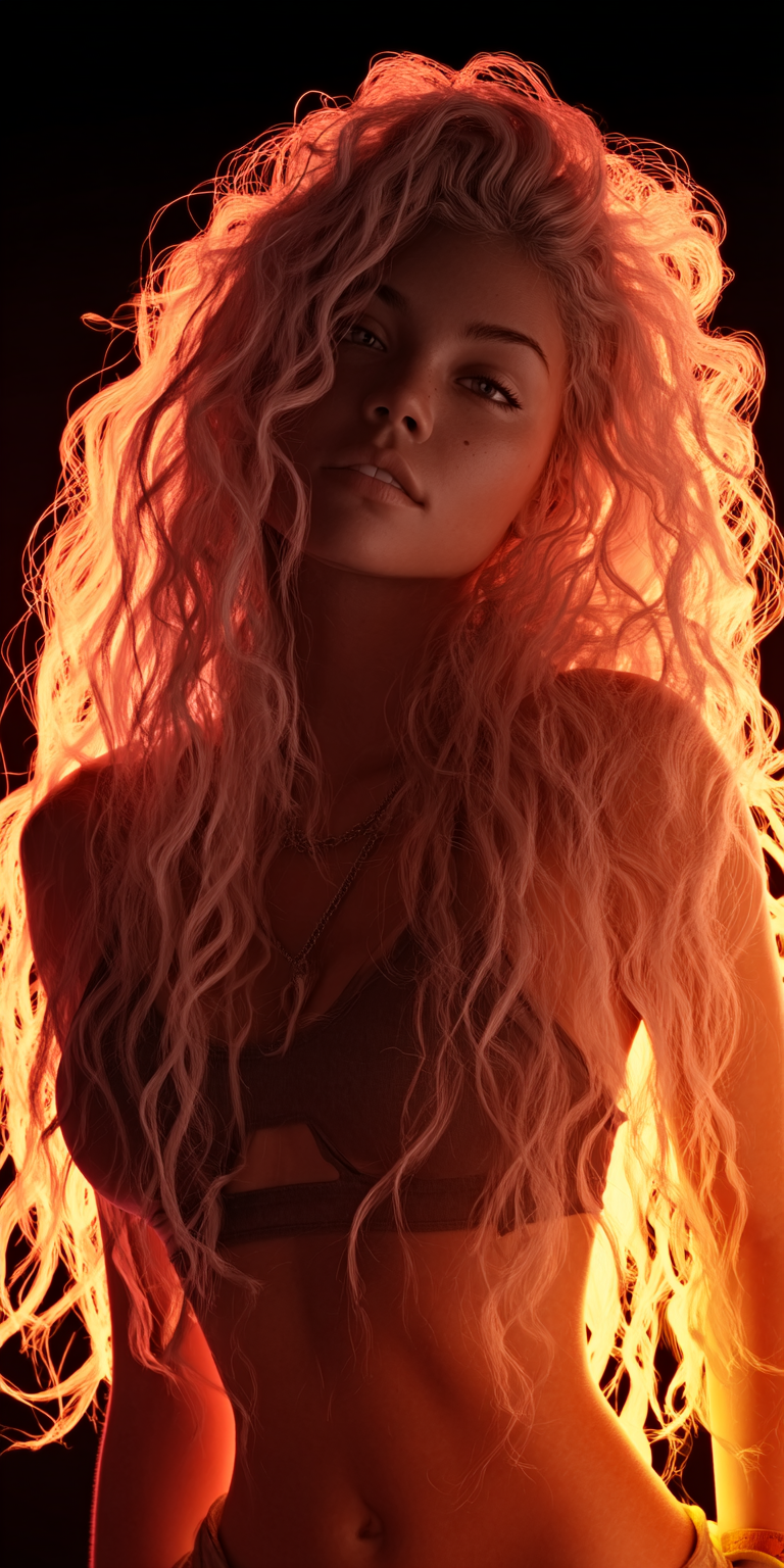 Midjourney prompt: a painting of a blonde woman --chaos 75 --ar 1:2 --sref 658248919 --stylize 750