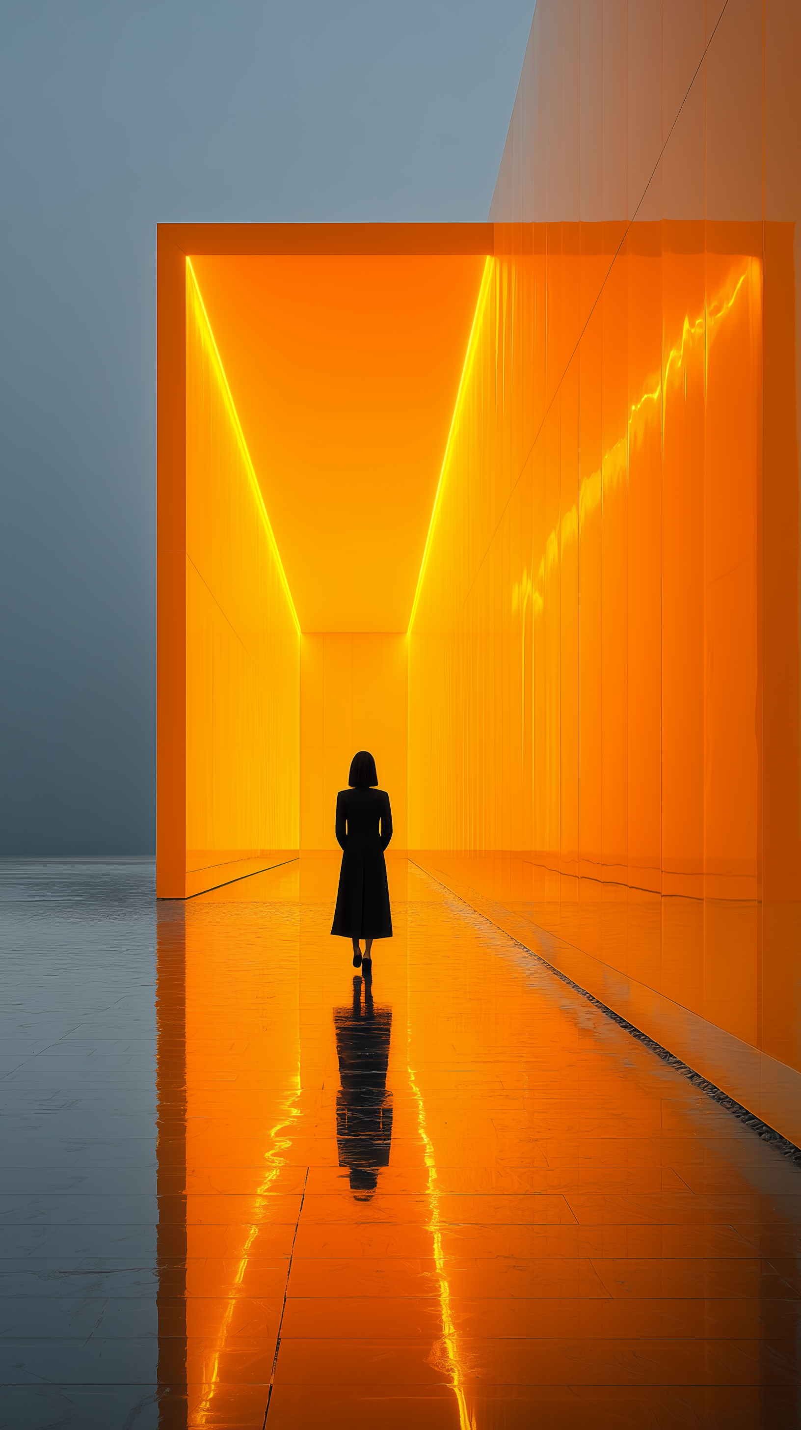 Midjourney prompt: futuristic architectural photography, wide-angle full-frame 24mm at f/8, 1/8-1/4...