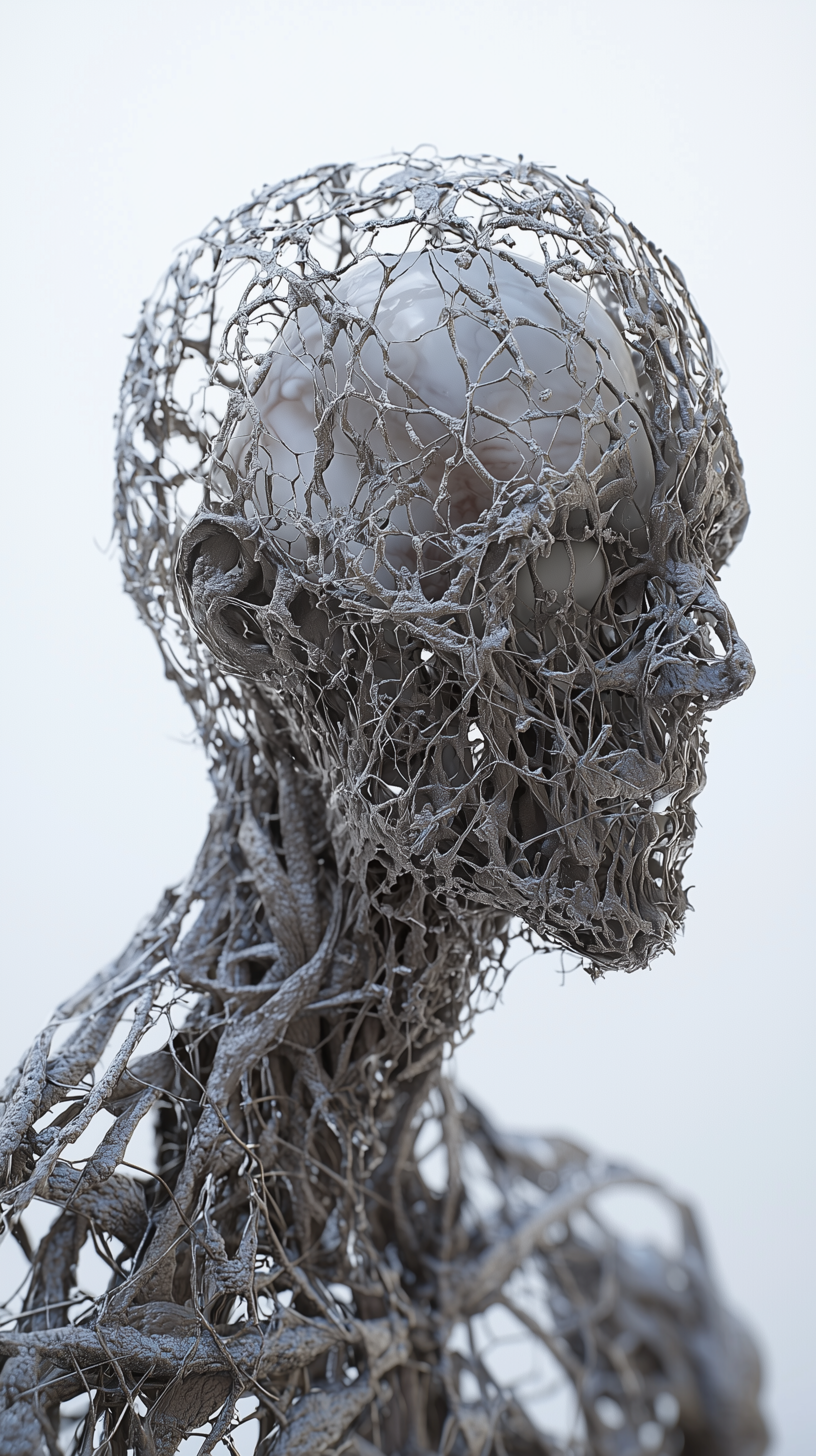 Midjourney prompt: artistic anatomical 3d render, utlra quality, human body with transparent skin r...