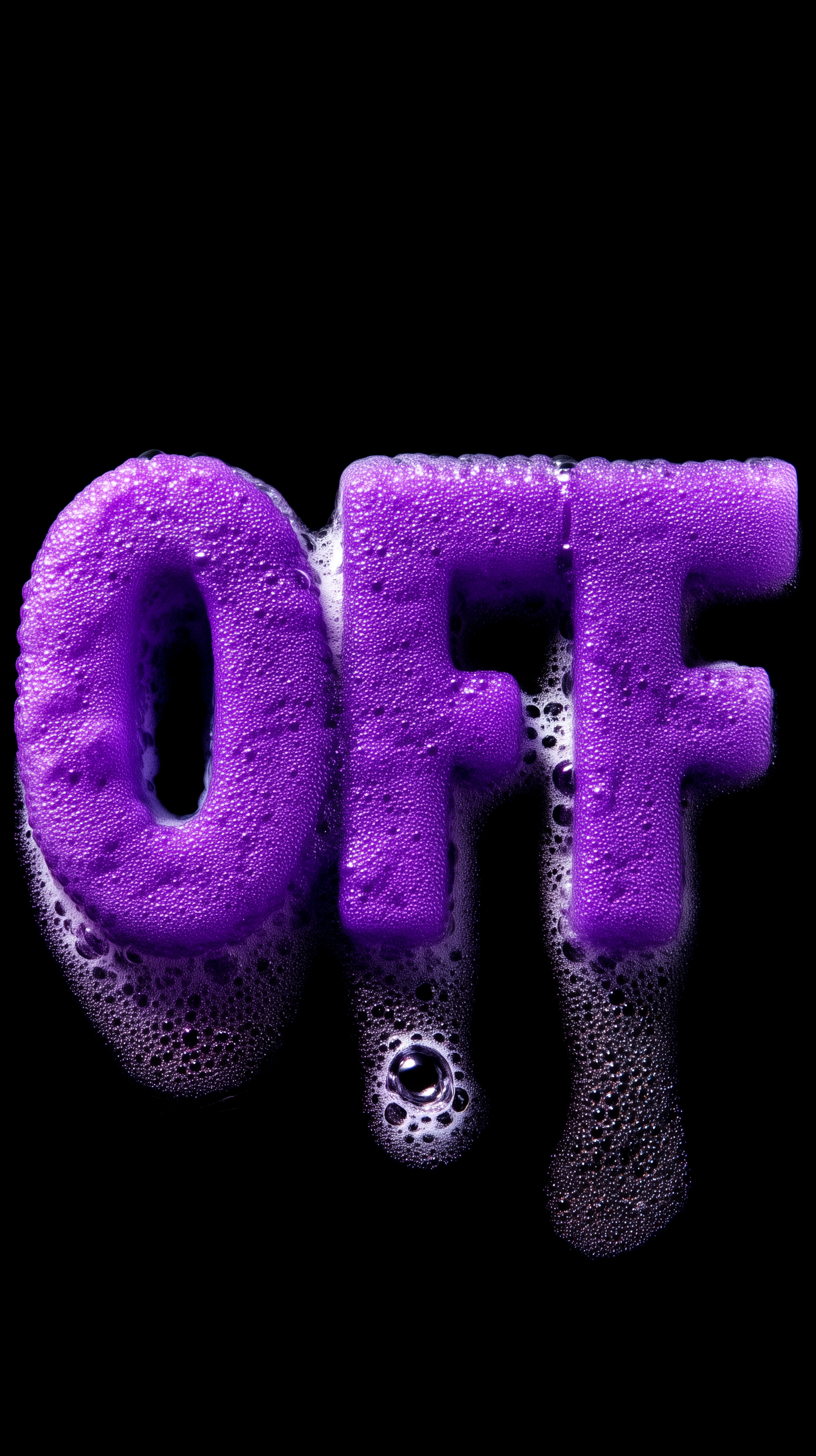 Midjourney prompt: macro experimental photography, flat-lay composition, lettering form of "OFF" ma...