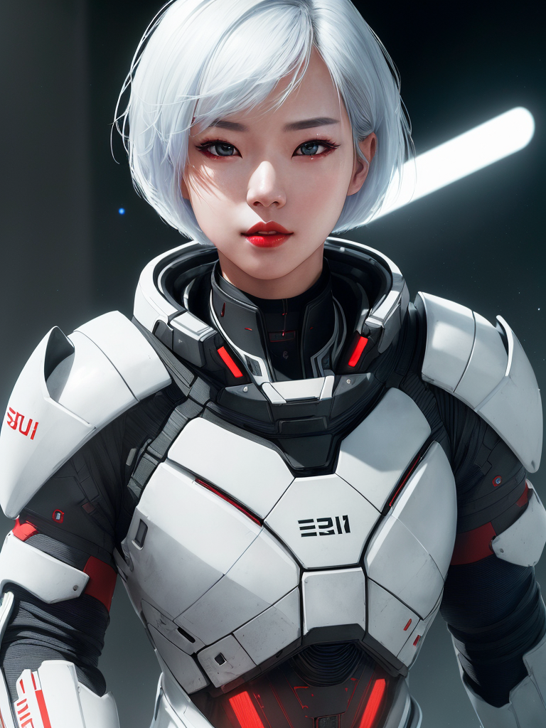 DreamShaper prompt: (1girl, full body), (sci-fi action scene), Beautiful Korean woman, kpop idol, (w...