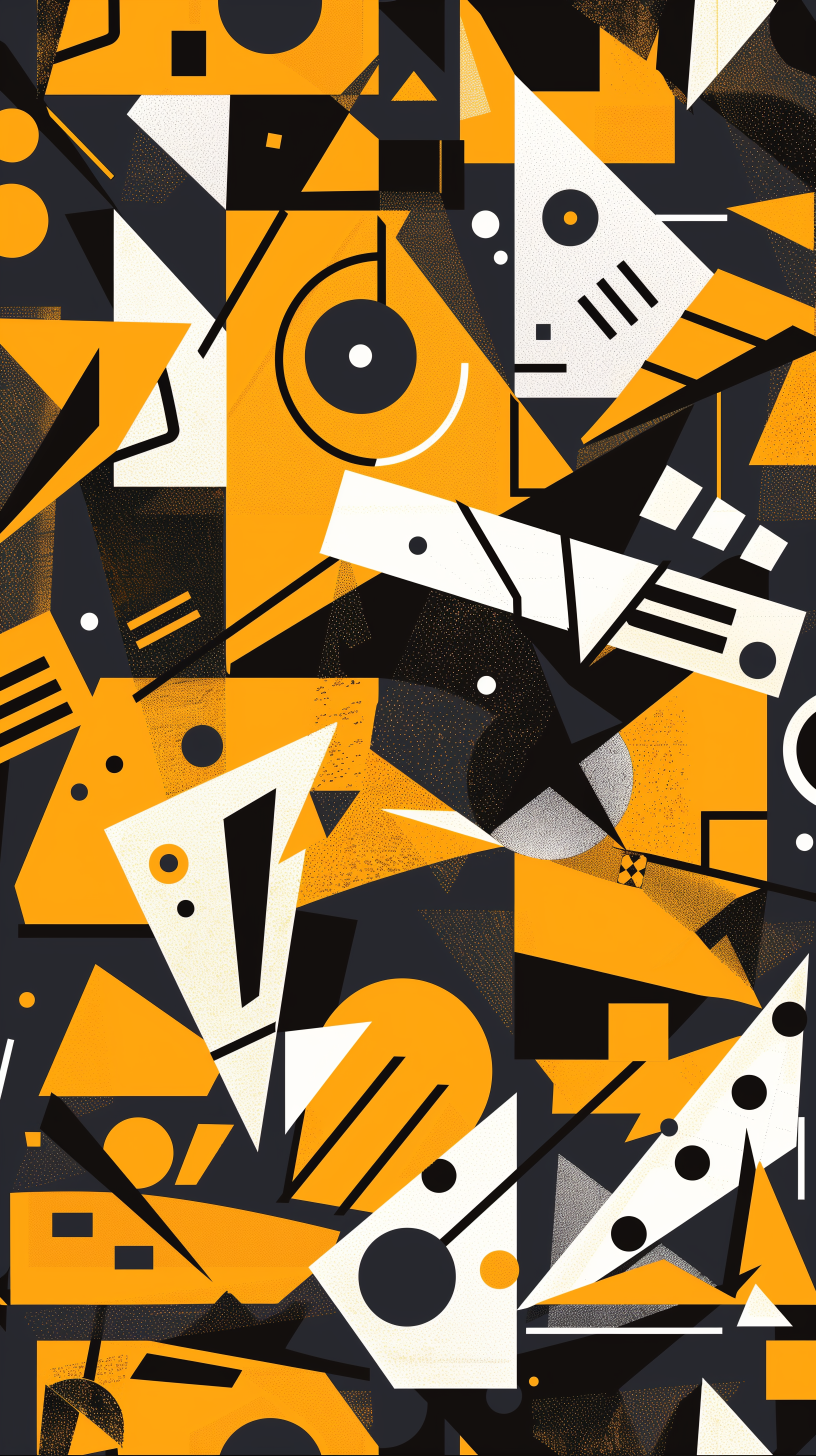 Midjourney prompt: pattern illustration, focusing on the interplay of abstract geometric shapes, mo...
