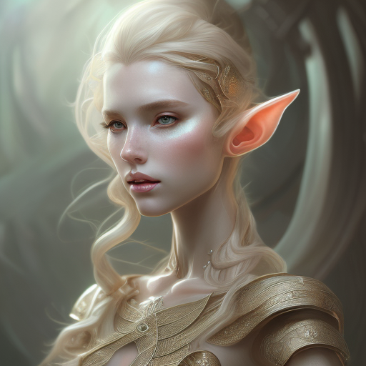 Openjourney prompt: mdjrny-v4 style portrait of female elf, intricate, elegant, highly detailed, dig...