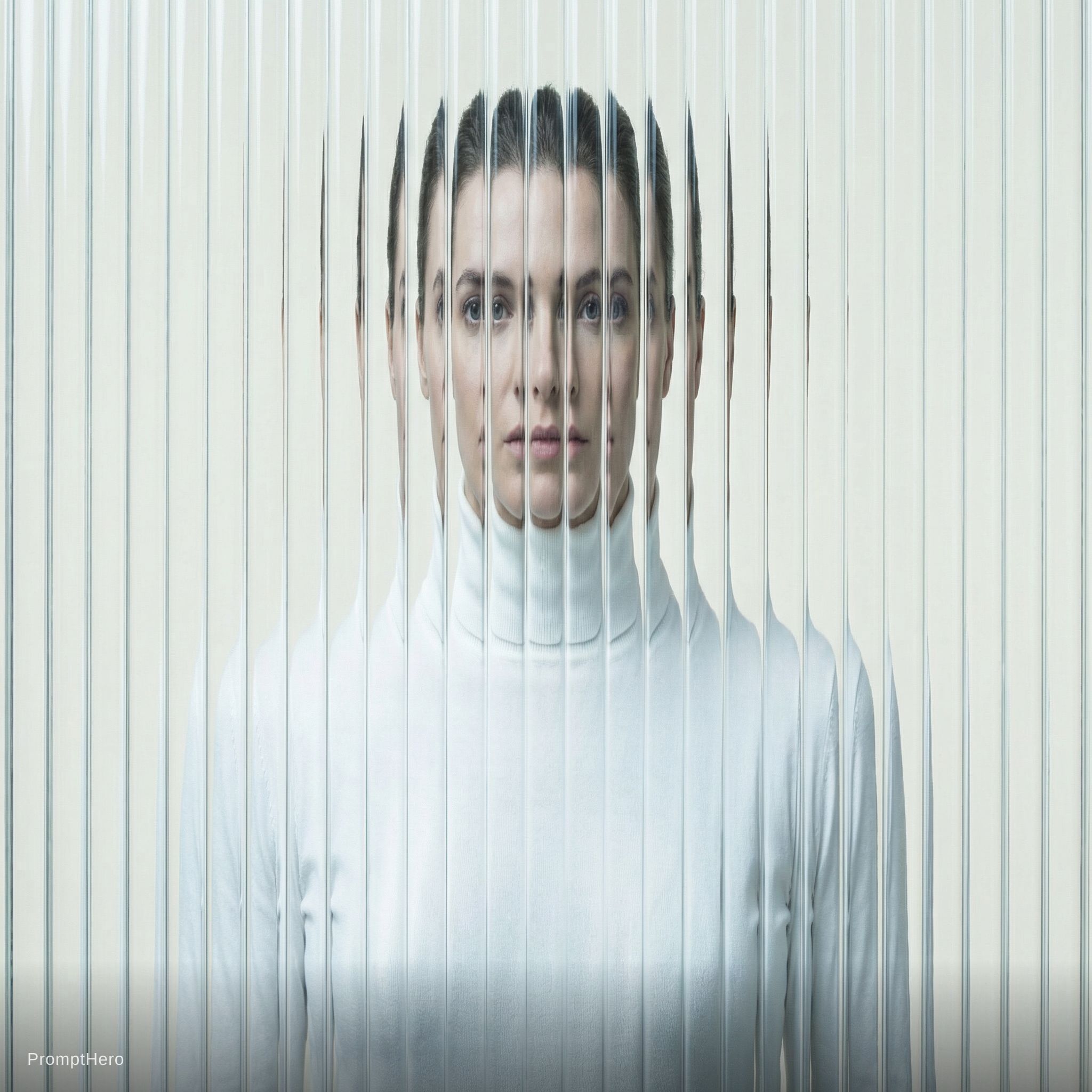 Nano Banana prompt: high resolution photography, front central profile, woman facing front, gaze to ...