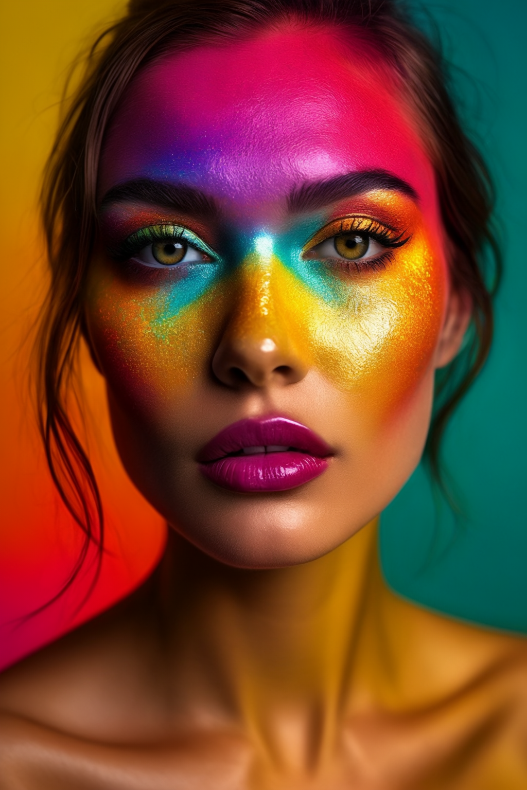Stable Diffusion prompt: color woman, ultra realistic, high quality, 8k