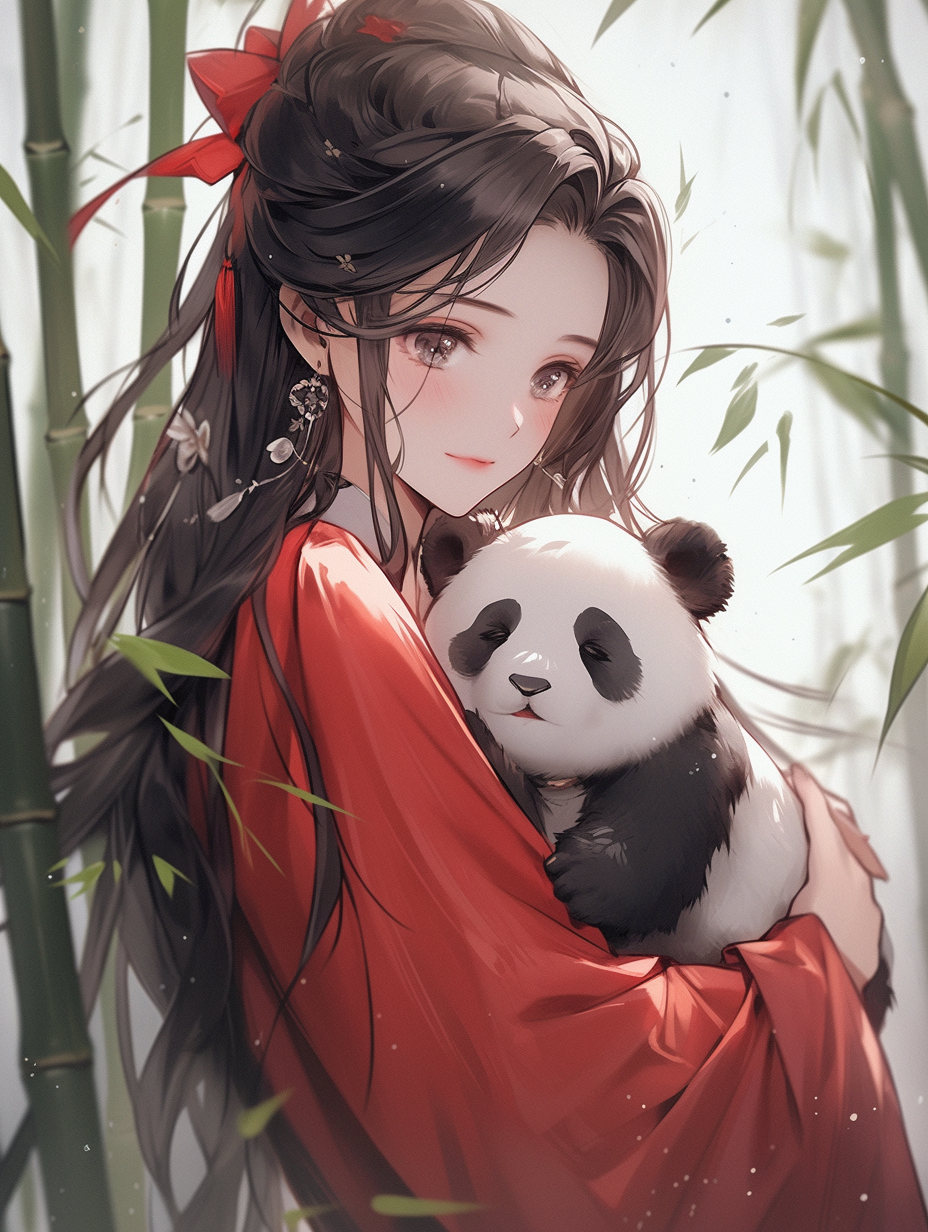 Midjourney prompt: Ancient China, Tang Dynasty 700-year elegant graceful girl, almond eyes, gentle ...