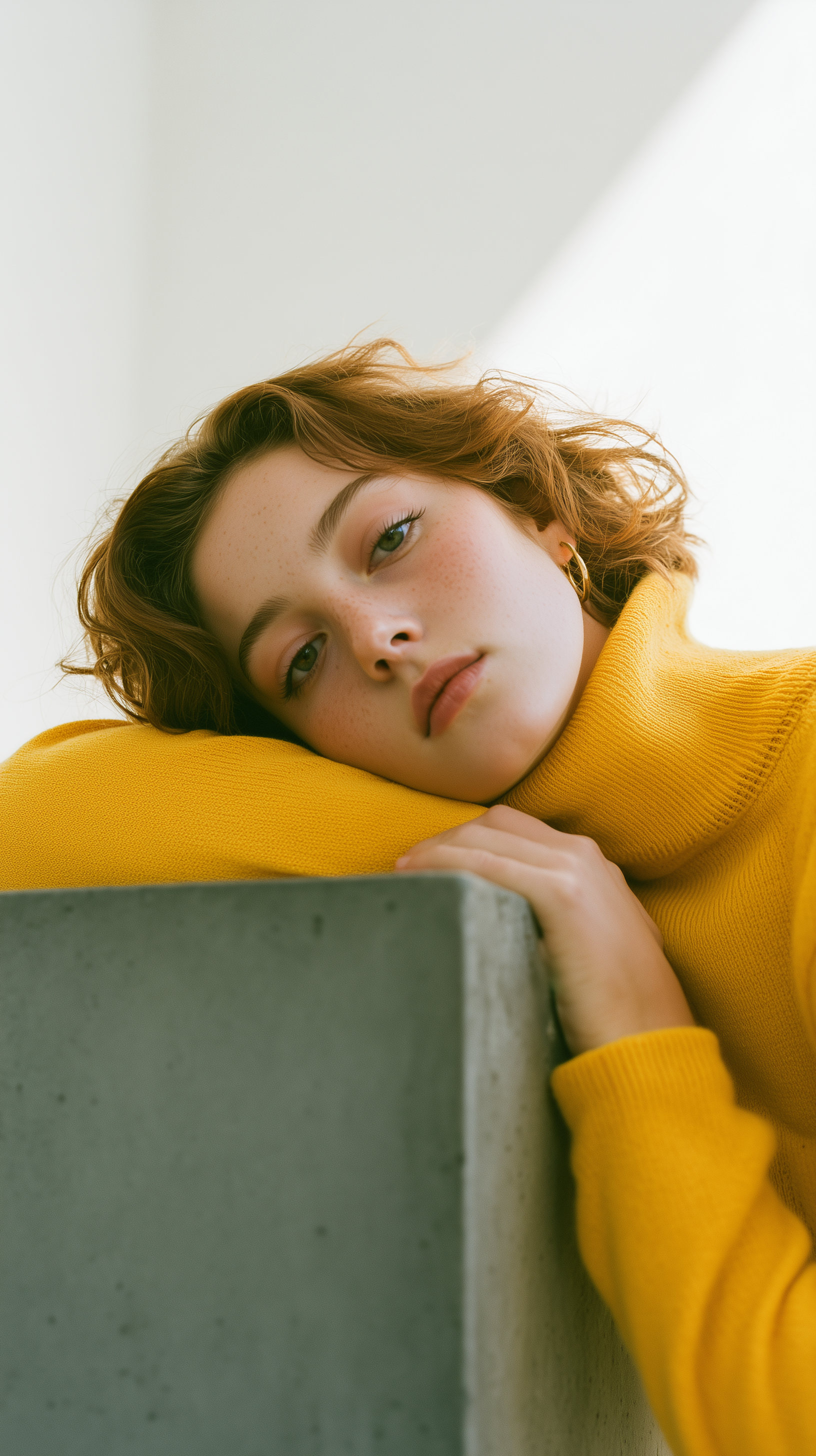 Midjourney prompt: portrait, tilt composition, editorial photography, shot on 35mm film, perspectiv...