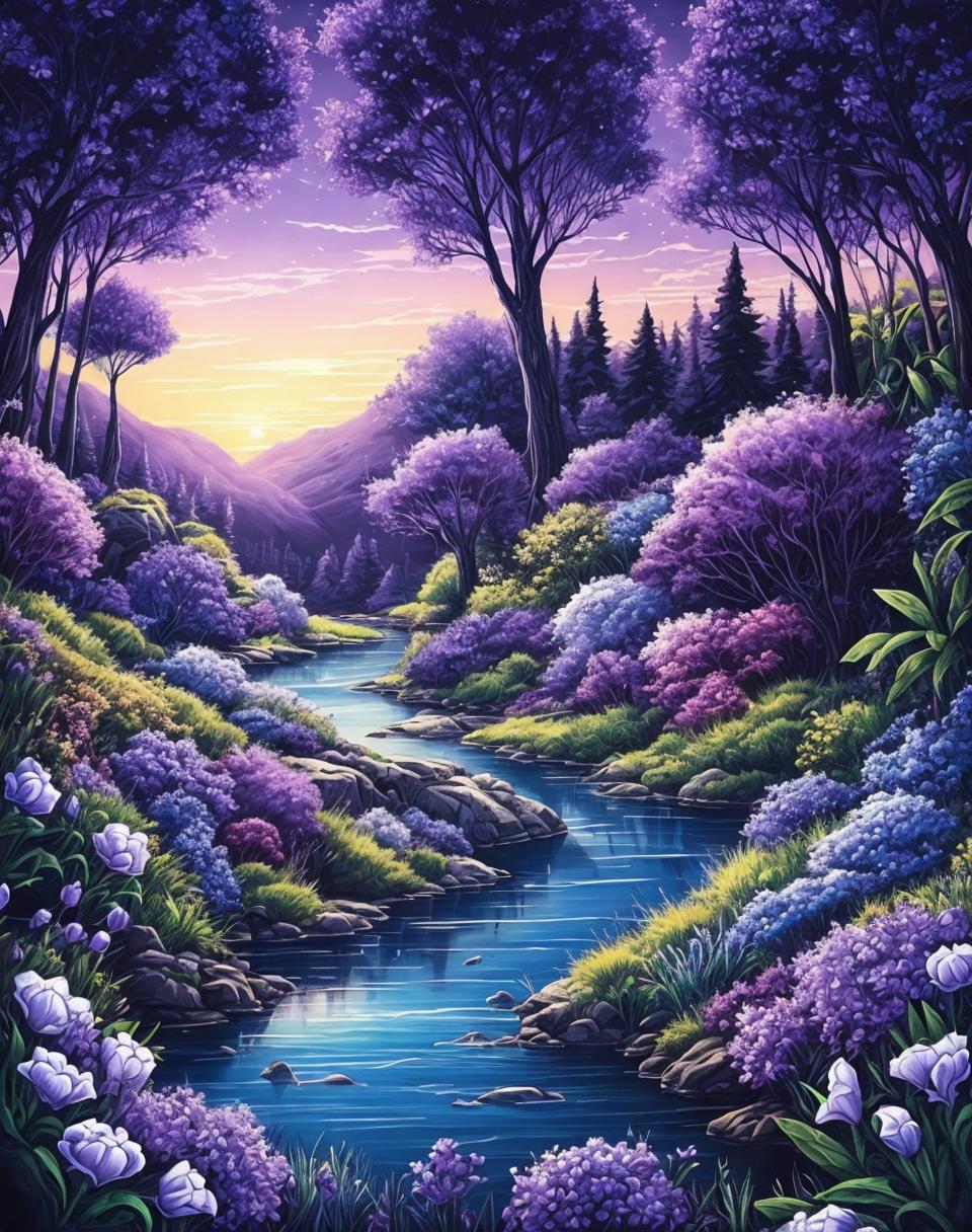 Stable Diffusion prompt: landscape in stop-motion technique, drawing, cartoon, professional artist, anima...