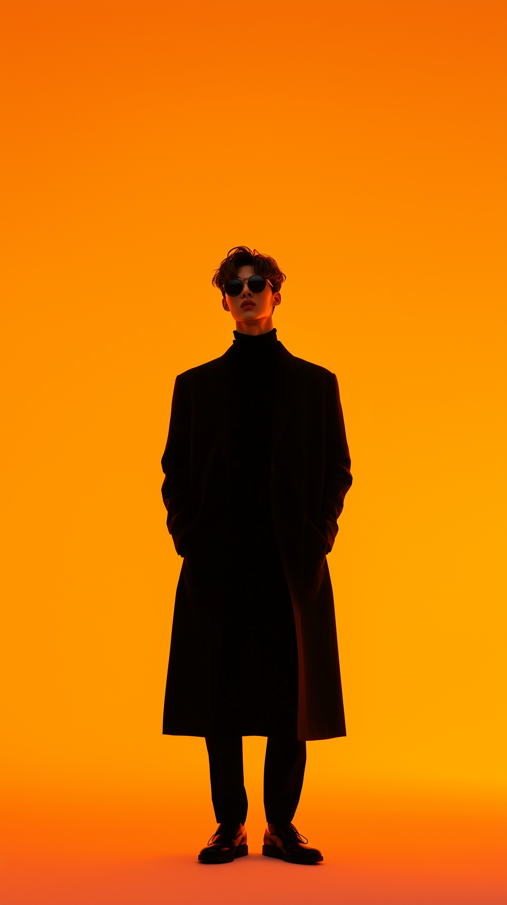 Midjourney prompt: fashion editorial photography, front shot, full-body, professional korean male m...