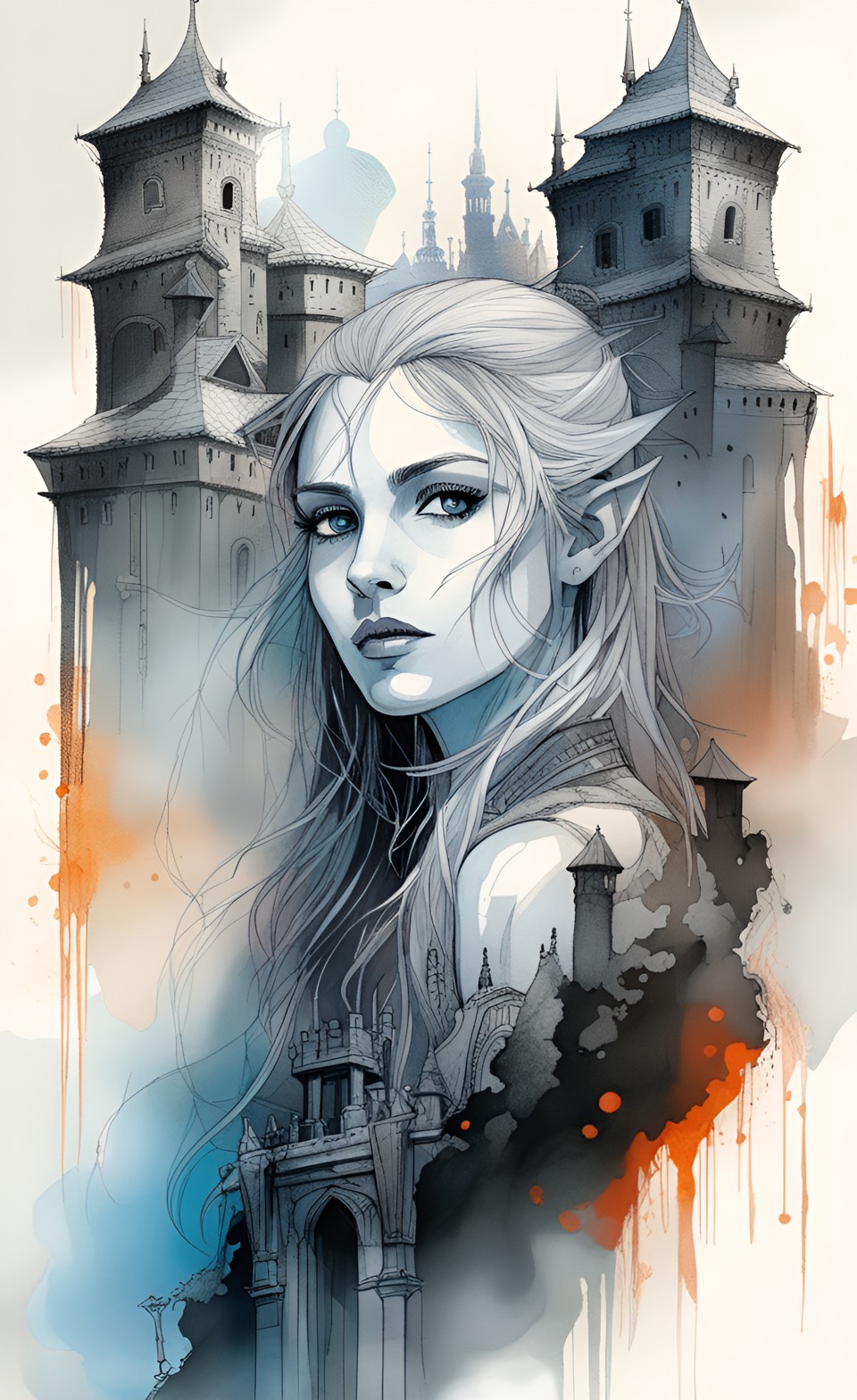 Stable Diffusion prompt: A stunningly detailed (((portrait poster))) in the (((fairy tale fantasy style))...