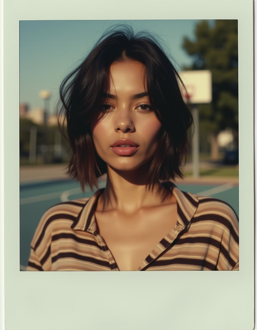 Flux.1-Dev (v1+v2) Flux.1-Schnell BNB NF4 prompt: polaroid close up on face photo of a 24-year-old Mizo-Lebanese female exotic bea...