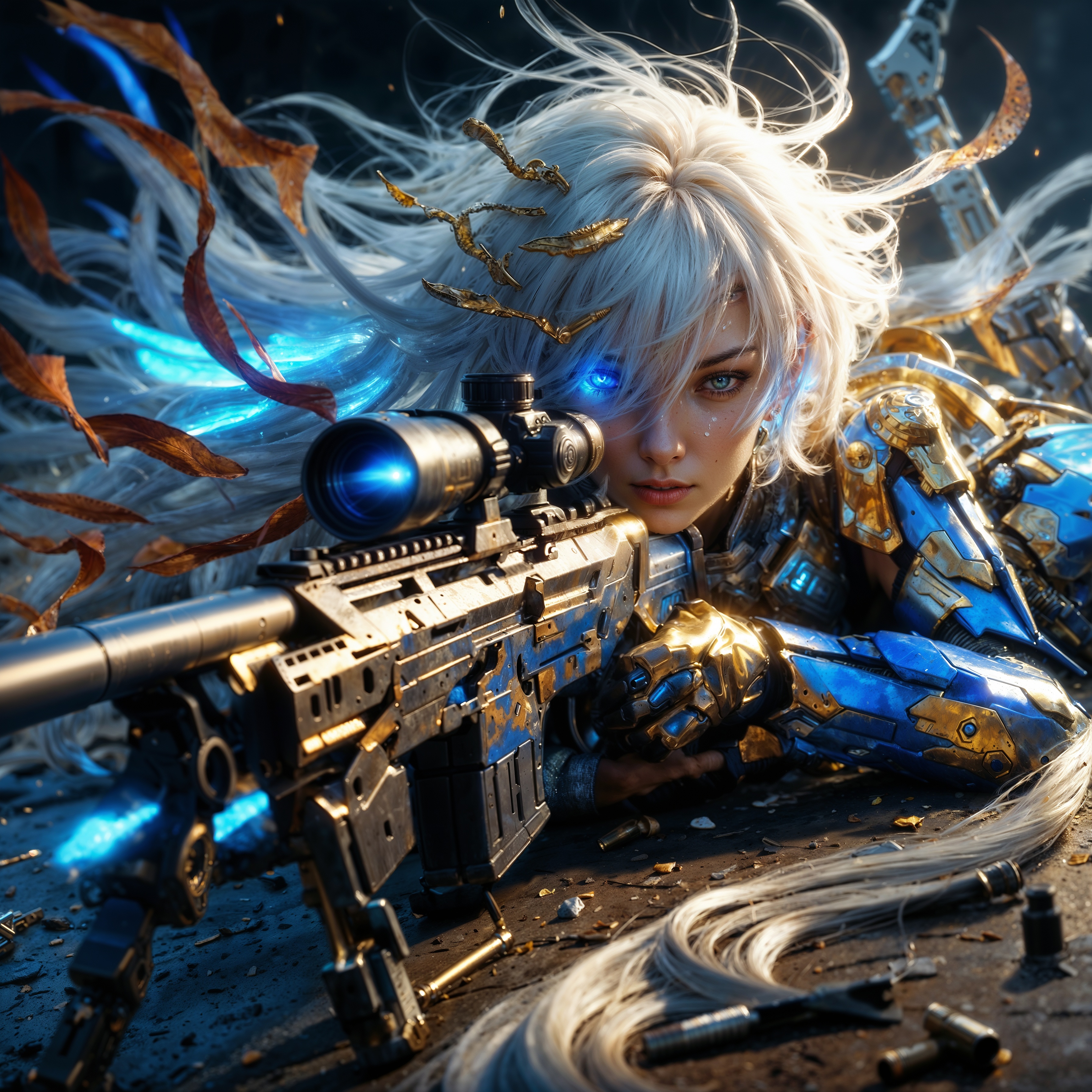 SD XL prompt: photorealistic, detailed flying hair, urbanpunk, more colorful, lady, lying on t...